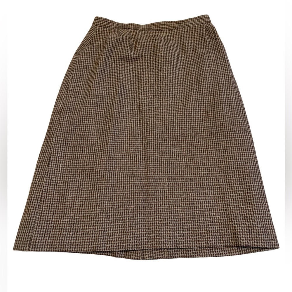 Vintage 60s/70s F. L. Romanelli Wool Blend Plaid Pencil Skirt 13/14